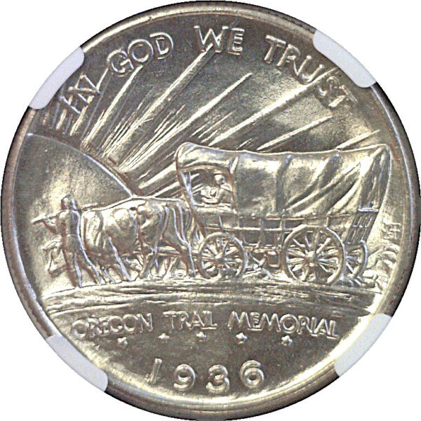 1936 Oregon Trail Commemorative Half Dollar. -  NGC MS-66+ - Image 3
