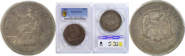 1876 Trade Dollar. -  PCGS VF-35