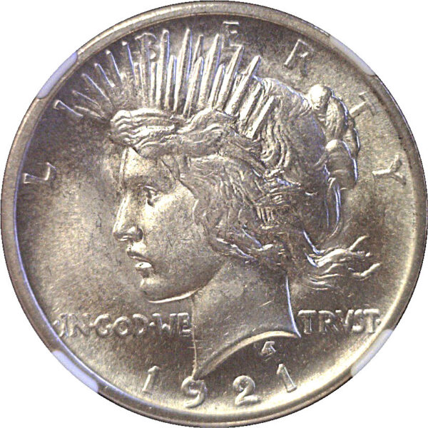 1921 Peace Dollar. -  NGC MS-64+.  CAC - Image 2