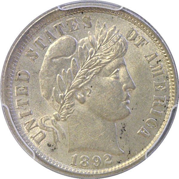1892 Barber Dime  -  PCGS AU-58 - Image 2