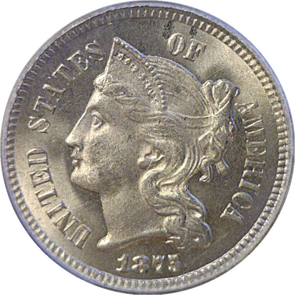 1875 Nickel Three Cent  -  PCGS MS-64 - Image 2