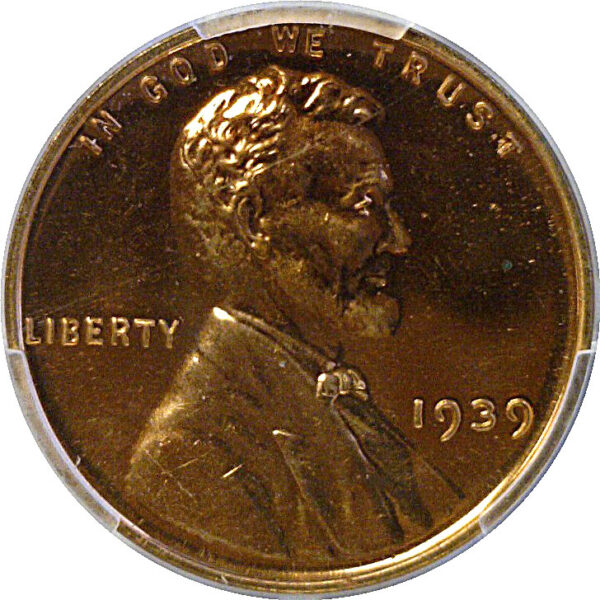 1939 Lincoln Cent  -  PCGS PR-65 RD - Image 2