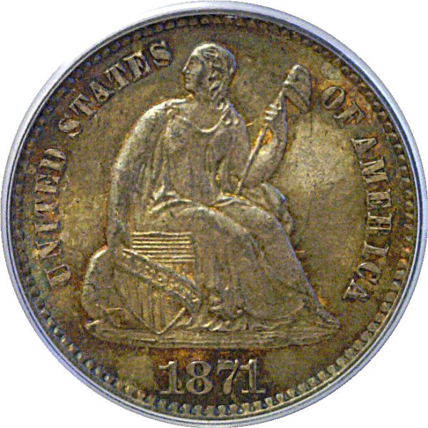 1871 Seated Liberty Half Dime  -  PCGS MS-65 - Image 2