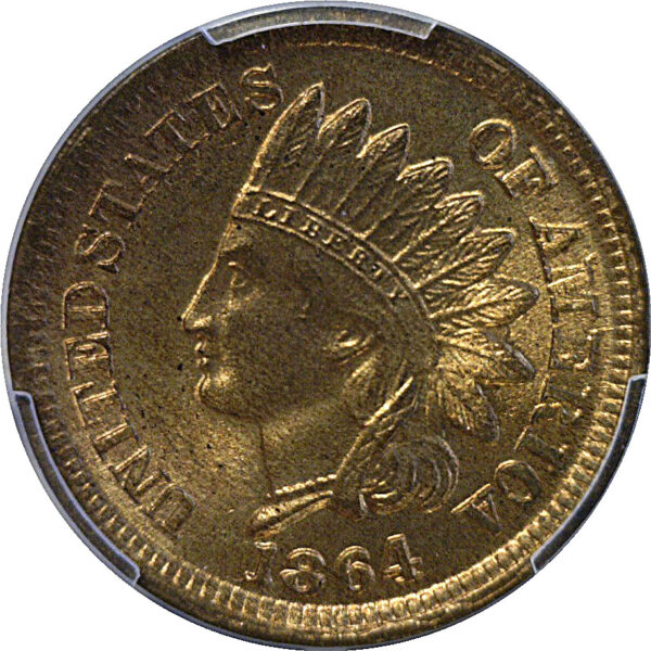 1864 Bronze. Indian Head Cent  -  PCGS MS-65+ RB - Image 2