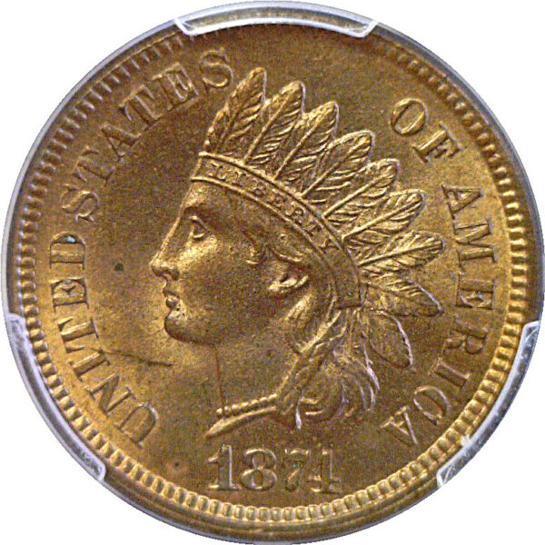 1874 Indian Head Cent  -  PCGS MS-64 RB - Image 2