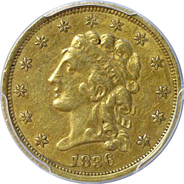 1836 $2 1/2 Classic  -  PCGS XF-45 - Image 2