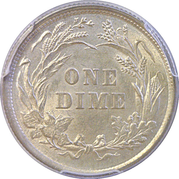 1892 Barber Dime  -  PCGS AU-58 - Image 3