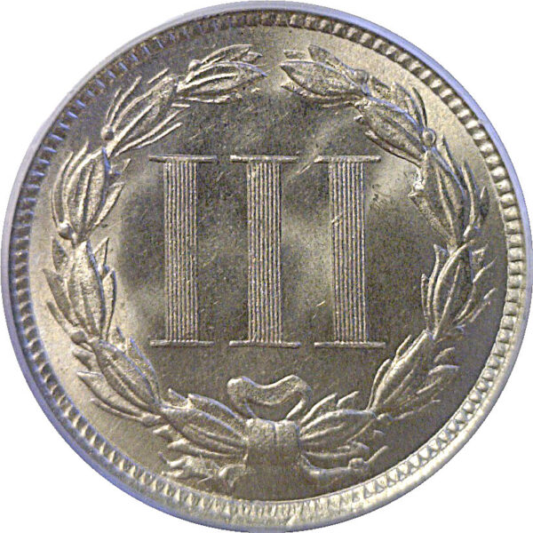 1875 Nickel Three Cent  -  PCGS MS-64 - Image 3