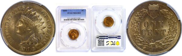 1908 Indian Head Cent  -  PCGS MS-66 RD
