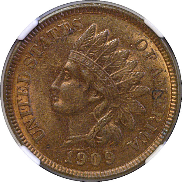 1909 Indian Head Cent. -  NGC MS-62 RB - Image 2