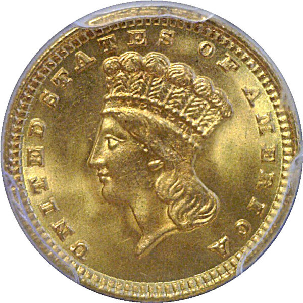1881 One Dollar Gold Coin  -  PCGS MS-67+  CAC - Image 2