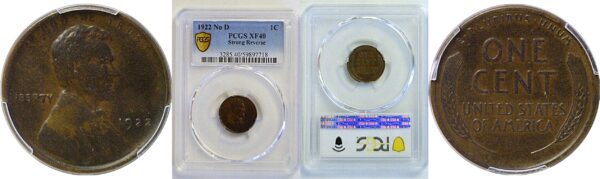 1922 No D.  Lincoln Cent  -  PCGS XF-40