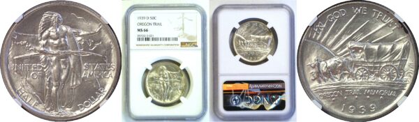 1939-D Oregon Trail Commemorative Half Dollar  -  NGC MS-66