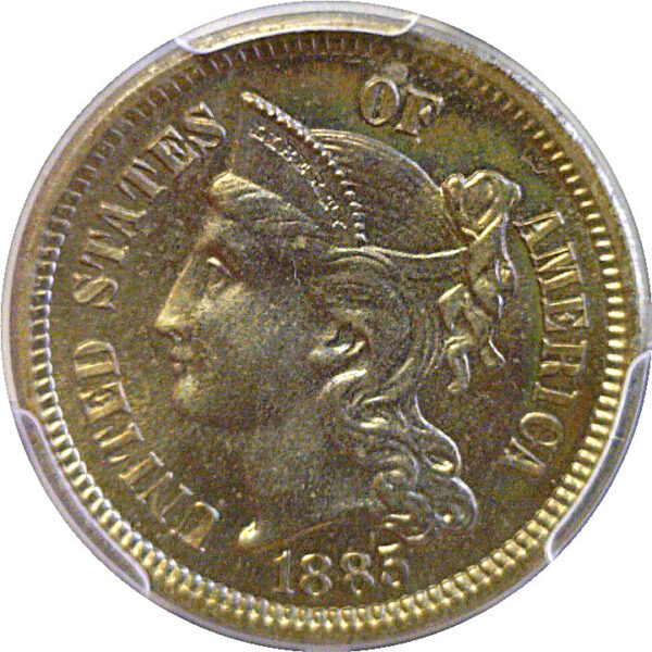1885 Nickel Three Cent  -  PCGS PR-66 - Image 2