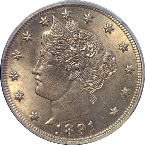 1891 Liberty Nickel. -  PCGS MS-64 - Image 2