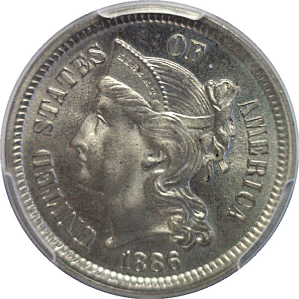 1886 Nickel Three Cent  -  PCGS PR-67 - Image 2