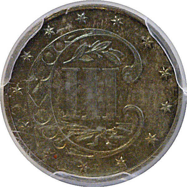 1867 Silver Three Cent. -  PCGS PR-64.  CAC - Image 3