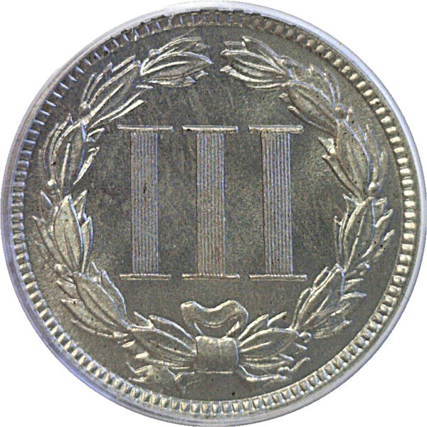 1888 Nickel Three Cent  -  PCGS PR-66   CAC - Image 3