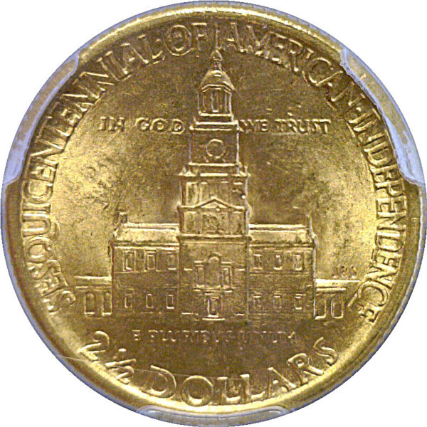 1926 $2 1/2 Sesquicentennial Gold Commemorative  -  PCGS MS-64 - Image 3