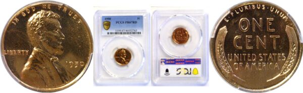 1950 Lincoln Cent  -  PCGS PR-67 RD