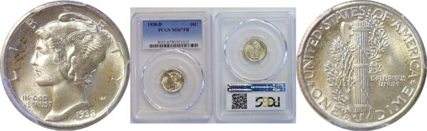 1938-D Mercury Dime  -  PCGS MS-67 FB