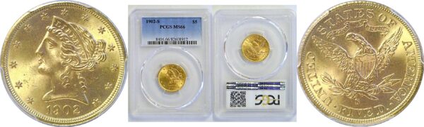1902-S $5 Liberty  -  PCGS MS-66