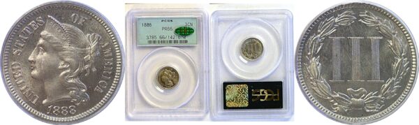 1888 Nickel Three Cent  -  PCGS PR-66   CAC