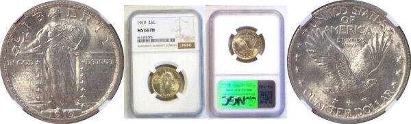 1919 Standing Liberty Quarter  -  NGC MS-66 FH
