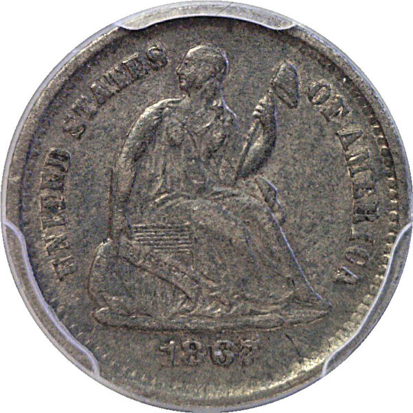 1867-S Seated Liberty Half Dime. -  PCGS XF-40 - Image 2