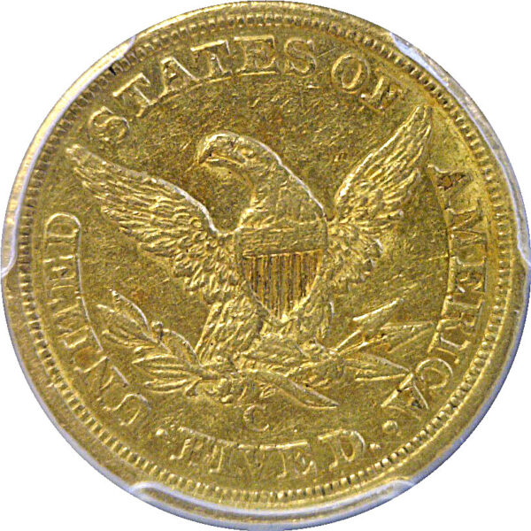 1852-C $5 Liberty. -  PCGS AU-53 - Image 3