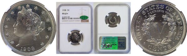 1908 Liberty Nickel  -  NGC PF-67+  CAC