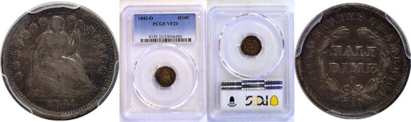 1841-O Seated Liberty Half Dime. -  PCGS VF-20