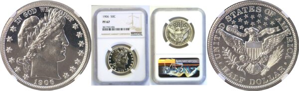1906 Barber Half Dollar  -  NGC PF-67