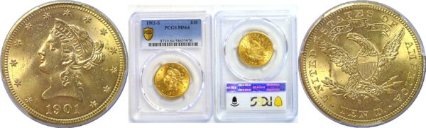 1901-S $10 Liberty  -  PCGS MS-64