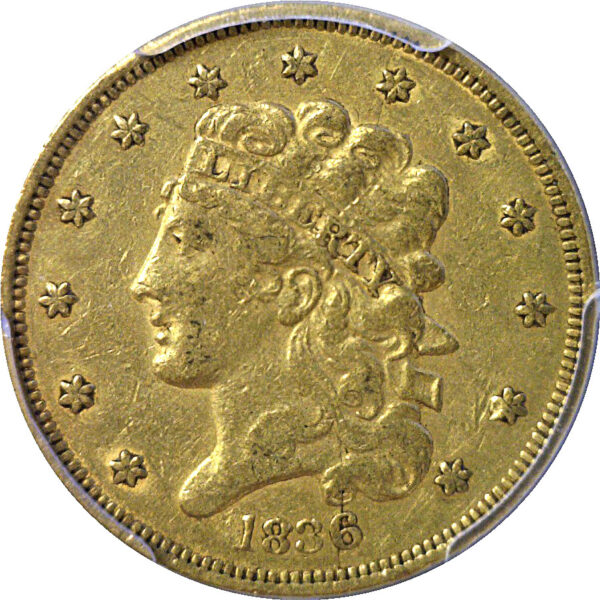 1836 $5 Classic  -  PCGS XF-40  CAC - Image 2