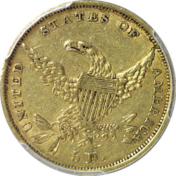 1836 $5 Classic  -  PCGS XF-40  CAC - Image 3