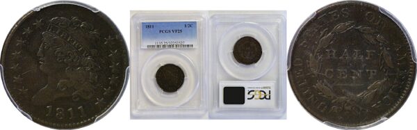 1811 Half Cent  -  PCGS VF-25