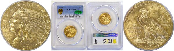 1914 $5 Indian  -  PCGS MS-63+  CAC