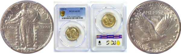 1923-S Standing Liberty Quarter  -  PCGS AU-55