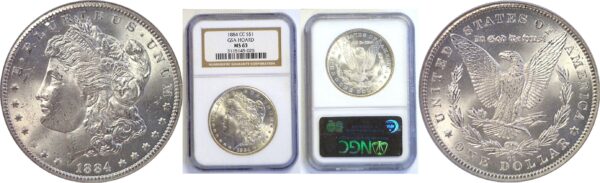 1884-CC Morgan Dollar  -  NGC MS-63