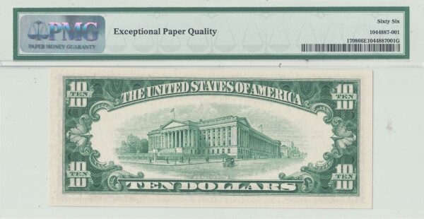 1953-B $10 Silver Certificate Fr-1708 PMG Gem CU-66 EPQ - Image 3