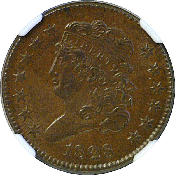 1828 Half Cent  -  NGC MS-61 BN - Image 2