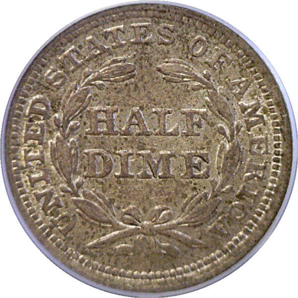 1853 Arrows.  Seated Liberty Half Dime  -  PCGS AU-53 - Image 3