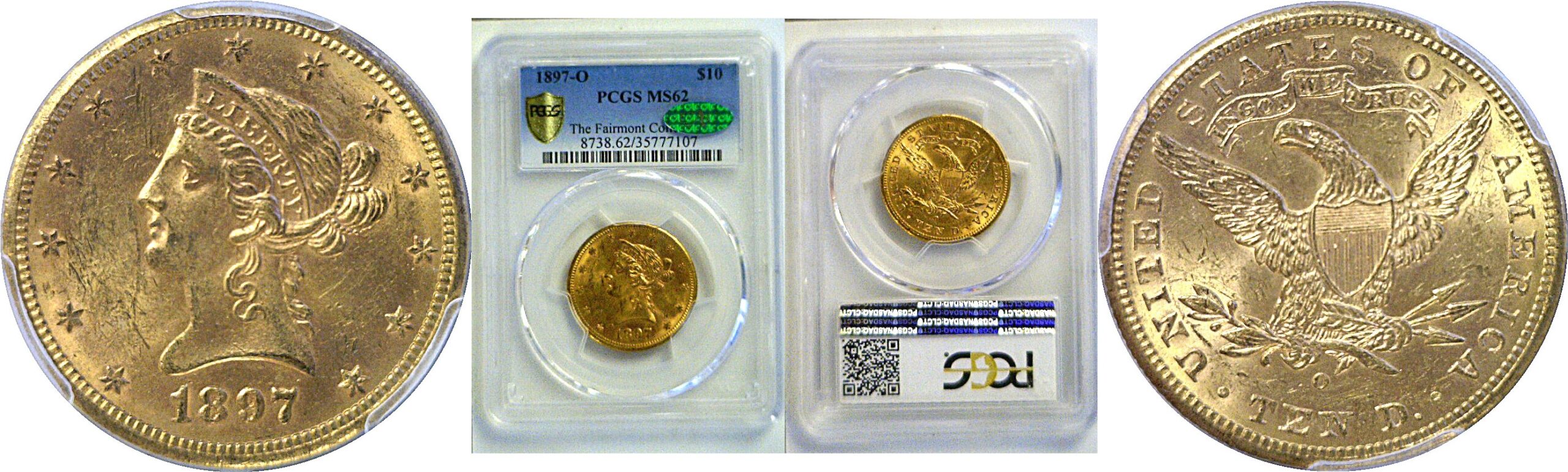 1897-O $10 Liberty  -  PCGS MS-62  CAC