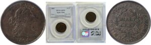1804 Spiked Chin.  Half Cent  -  PCGS AU-53