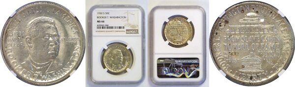1950-S Booker T Washington Commemorative Half Dollar   NGC MS-66