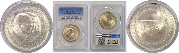 1951-S Washington-Carver Commemorative Half Dollar   PCGS MS-66