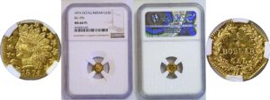 1874 25c California Fractional Gold. BG-795.  -  NGC MS-66 PL