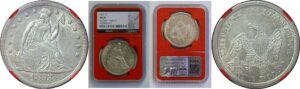 1853 Seated Liberty Dollar  -  NGC AU-58