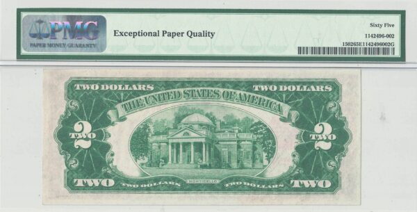 1928-A $2 Legal Tender Note Fr-1502 PMG Gem CU-65 EPQ - Image 3